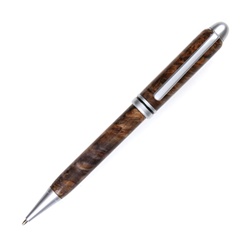 Designer Twist Pen - Gray & Black Maple Burl