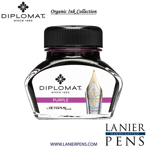 Diplomat Purple Ink Bottle, 30ml by Lanier Pens, lanierpens, lanierpens.com, wndpens, WOOD N DREAMS, Pensbylanier