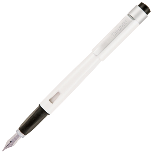 Diplomat Magnum Fountain Pen - Pearl White by Lanier Pens