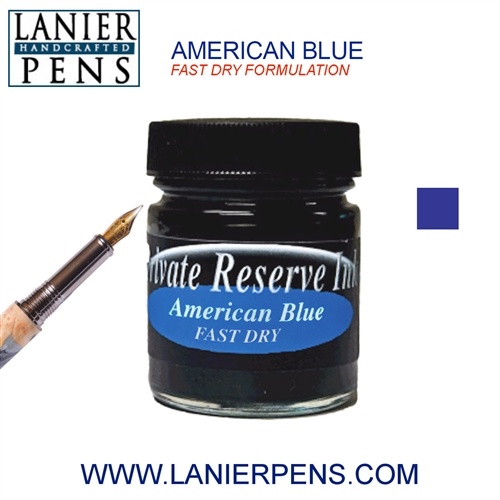 Private Reserve American Blue Fast Dry Fountain Pen Ink Bottle 25-F-AB - Lanier Pens