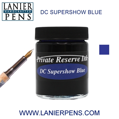 Private Reserve DC Supershow Blue Fountain Pen Ink Bottle 23-dcb - Lanier Pens