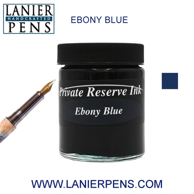 Private Reserve Ebony Blue Fountain Pen Ink Bottle 39-be - Lanier Pens