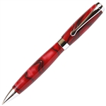 Red & Black Marbleized Gloss Body Ballpoint Pen by Lanier Pens