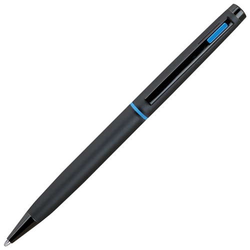 4G Ball Pen - Matt Black with Blue Accents