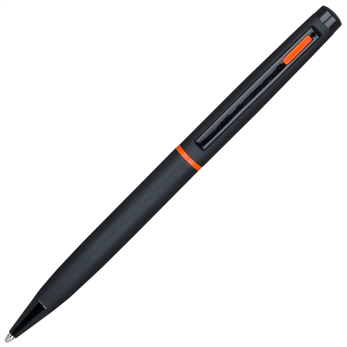 4G Ball Pen - Matt Black with Orange Accents