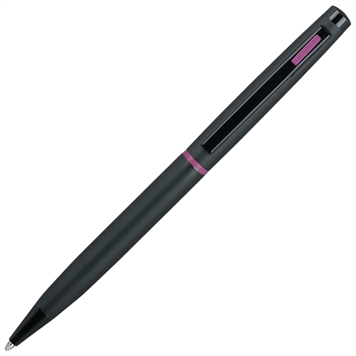 4G Ball Pen - Matt Black with Purple Accents