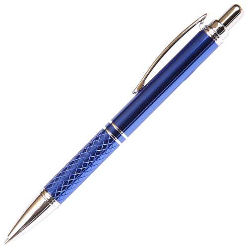 A203 Series Promotional Click Activated Pencil with a Blue aluminum body - Lanier Pens