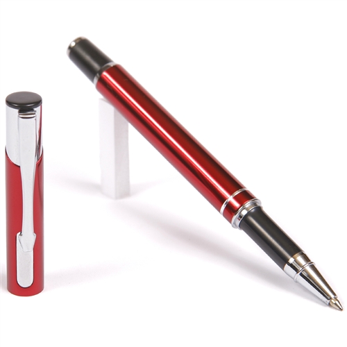 B201 Series Promotional Red Rollerball Point Pen with a aluminum body - Lanier Pens