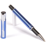 B202 Series Promotional Blue Rollerball Point Pen with a aluminum body - Lanier Pens