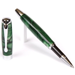 Green & Black Marbleized Gloss Body Rollerball Pen by Lanier Pens