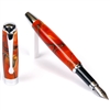 Orange & Black Marbleized Gloss Body Fountain Pen by Lanier Pens