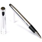 D210 Series Promotional Chrome Rollerball Point Pen and Stylus with an aluminum body - Lanier Pens
