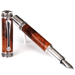 Majestic Fountain Pen - Amboyna Burl