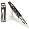 Majestic Rollerball Pen - Black & White Ebony