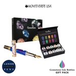 Monteverde MV12373 10 Piece Fountain Pen Ink Bottle Gift Set-Gemstone Collection / Monteverde MV12373 Gift Set Gemstone Collection Ink Bottle 10 Piece