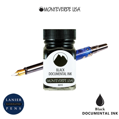 Monteverde G309DB 30 ml Fountain Pen Ink Bottle Documental Permanent Black / Monteverde G309DB Black Documental Permanent Ink Bottle