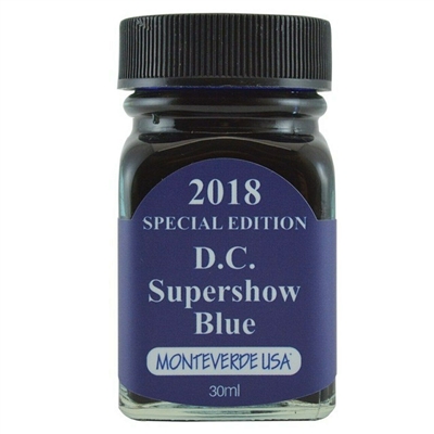 Monteverde G309DC 30 ml Fountain Pen Ink Bottle DC Supershow 2018 Blue / Monteverde G309DC 2018 DC Supershow Special Edition Blue Ink Bottle