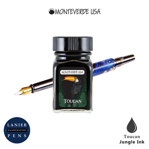 Monteverde G309TC 30 ml Jungle Fountain Pen Ink Bottle - Toucan (Black)