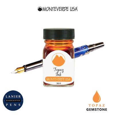 Monteverde G309TO 30 ml Gemstone Fountain Pen Ink Bottle- Topaz