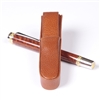 Tan Single Leather Pen Box Round by Lanier Pens, lanierpens, lanierpens.com, wndpens, WOOD N DREAMS, Pensbylanier