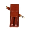 Brown Double Leather Pen Holder by Lanier Pens, lanierpens, lanierpens.com, wndpens, WOOD N DREAMS, Pensbylanier