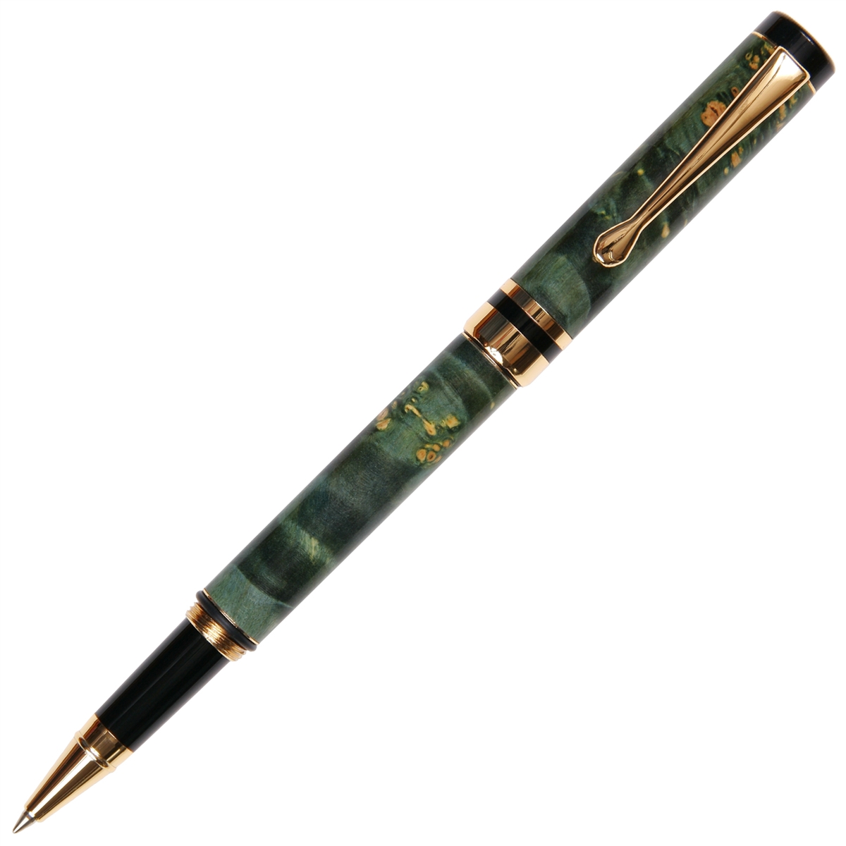 Classic Rollerball Pen - Green Maple Burl