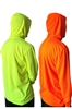 2 pcs Hi Vis Long Sleeve Safety T-Shirt long sleeve with Hood for Men - High Visibility Work Shirt - Birdseye style Menswear, Clothing