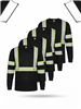 4 pack High visible Black Long Sleeve Dry fit shirt