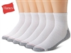 Hanes Men's Crew Cushion Socks, 6-12, White, 6 pairs