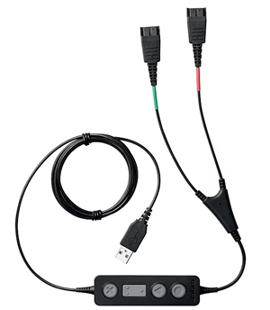 Jabra 265-09 Link 265 USB/QD Y Training Cable, Black