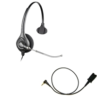 Plantronics HW251 SupraPlus Headset w/ Voice Tube - Cisco Cable - 2.5mm/QD SPA Bundle