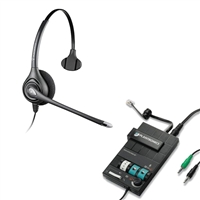 Plantronics HW251N SupraPlus Headset w/ Noise Canceling Mic - MX10 Multimedia Amplifier Bundle