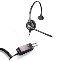 Plantronics HW251N SupraPlus Headset w/ Noise Canceling Mic - P10/2250 Amplifier 2 Prong Bundle