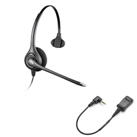 Plantronics HW251N SupraPlus Headset w/ Noise Canceling Mic - Cisco Cable - 2.5mm N1-QD Bundle