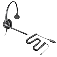 Plantronics HW251N SupraPlus Headset w/ Noise Canceling Mic - A10 Direct Connect Cable Bundle