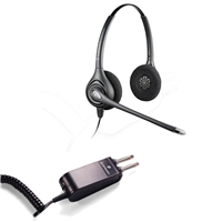 Plantronics HW261N SupraPlus Headset w/ Noise Canceling Mic - P10/2250 Amplifier 2 Prong Bundle