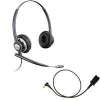 Plantronics HW720 EncorePro Headset w/ Noise Canceling Mic - Cisco Cable - 2.5mm/QD SPA Bundle