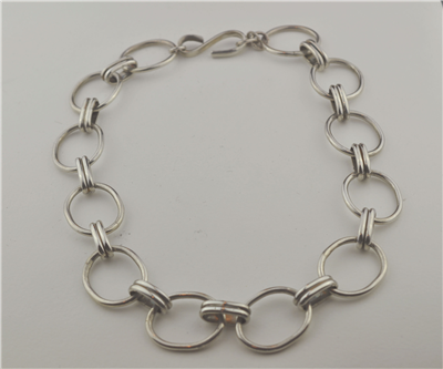Handcrafted sterling silver chain