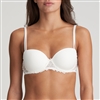 This balconette style ivory bra lifts the breasts and creates a natural, rounded shape. Provides wide underwiring for necessary comfort.