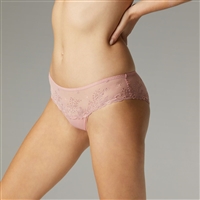 Embroidery lace shorty in a gorgeous rose peach colour