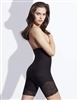 Black high waist shaping short that sits under the bust to mid thigh