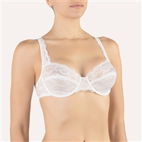 High quality white lace bra with underwire