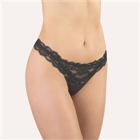 Beautiful and sexy black lace thong  by designer label, Made in Italy