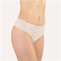 All lace ivory brazilian style brief by luxury designer, Cotton Club Made in Italy