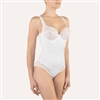 White smooth & shaping bodysuit with underwire cups made out of a beautiful microfiber and leavers lace