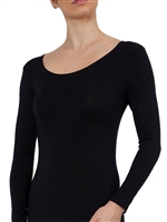 Bamboo long sleeve soft stretch top