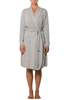 Soft and luxurious grey cashmere robe with pockets and tie for around the waist