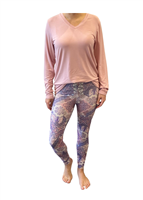 Eco bamboo pants that are delicately soft and drape beautifully with an elastic waist and front tie.