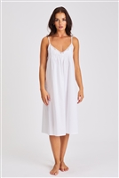 Superbly soft and pretty white self spot cotton nightdress. Lightweight and breathable to keep you cool and comfortable.