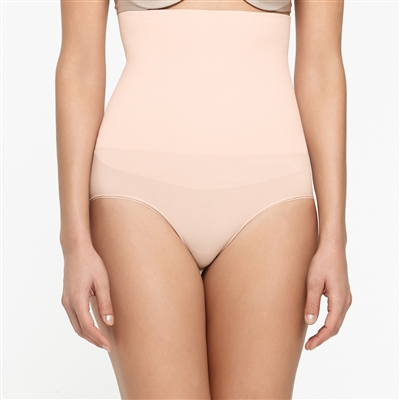 Nude smooth and seam-free high-waist shaping brief that sits just below the bra line.